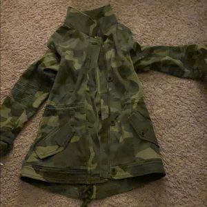 Army print coat